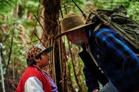 Ricky (Julian Dennison) and Hec (Sam Neill) go head to head in the wild NZ bush (Credit Kane Skenner)